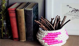 Beautiful Rope Pen Container