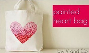 Painted Heart Bag