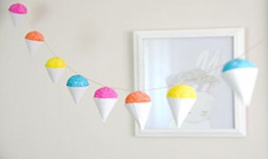 DIY snow cone garland