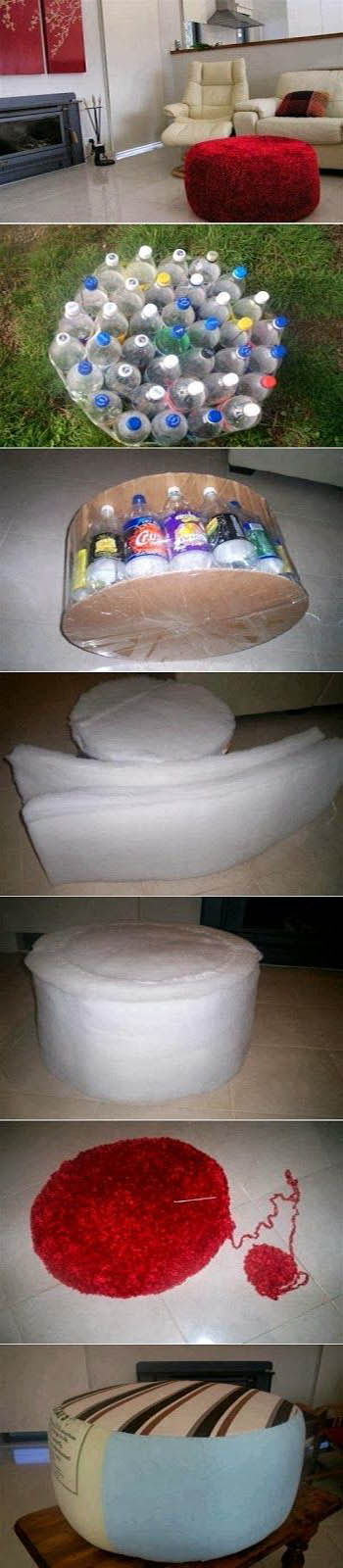 Make an Ottoman By Recycling Plastic Bottle