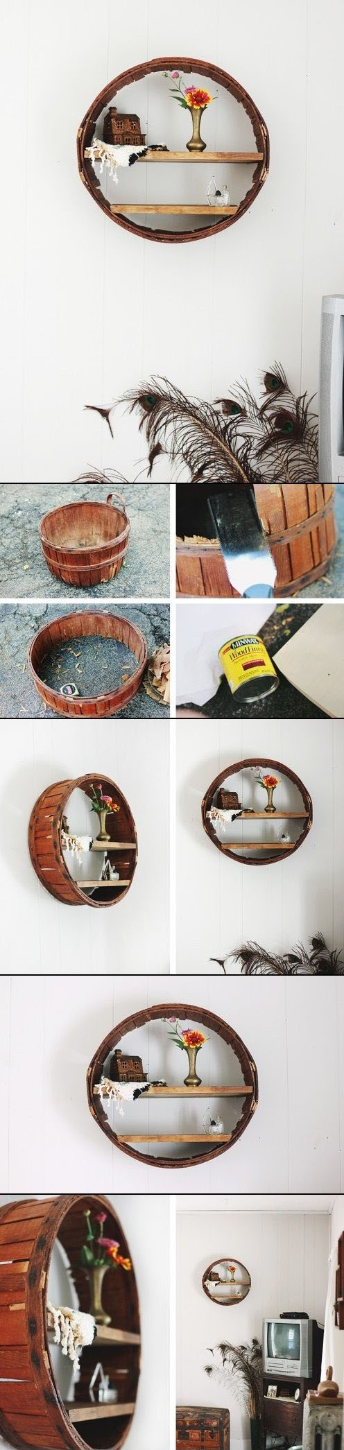 DIY Circle Shelf from barrel11
