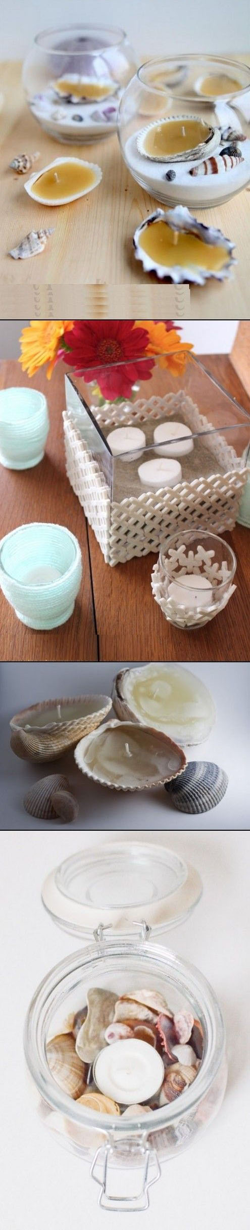 DIY candle holder in beach style11