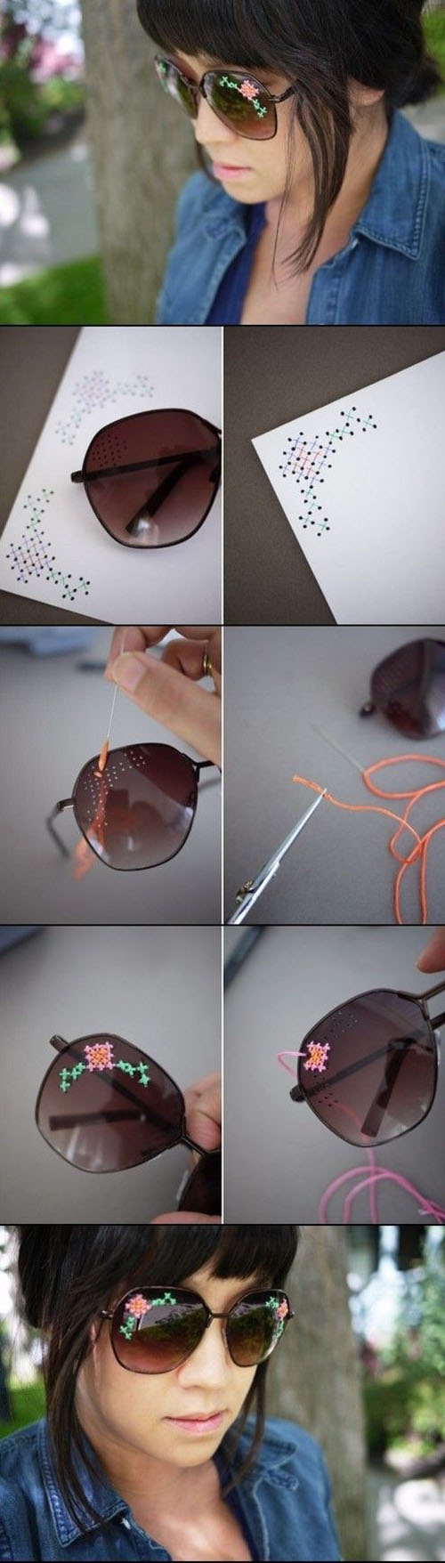 Stunning DIY Embroidered Sunglasses11