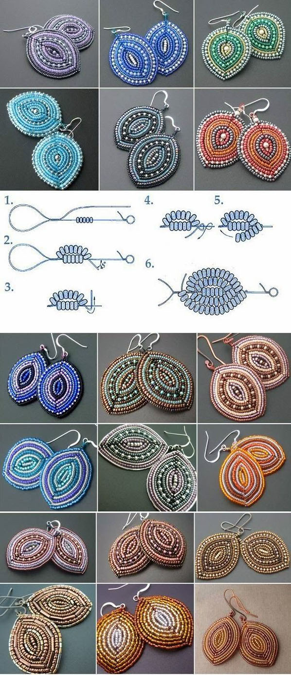 DIY Leaves of Beads Earrings22